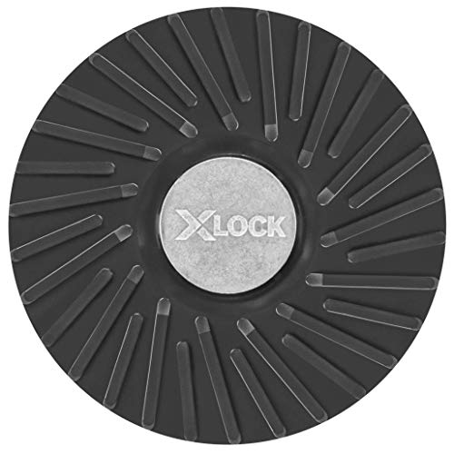 BOSCH MGX0600 15,2 cm X-LOCK Stützteller mit X-LOCK Clip – mittlere Härte, Verwendung mit Faserscheiben, für Anwendungen in Metalloberflächenveredelung, Schweißmischung, Rostentfernung