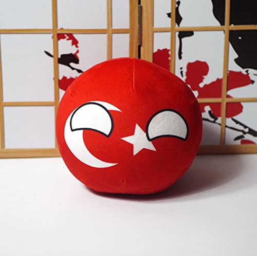 Anime Polandball Gefüllte Puppe Spielzeug, Countryball Plüschtiere Dekokissen, Cartoon Country Ball Sofa Dekoration, Kinder (20 cm) Ottomanempire