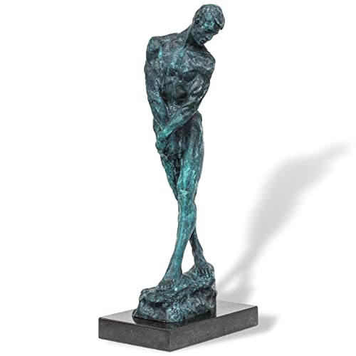 aubaho Bronzeskulptur Akt Jüngling Bronze Skulptur Figur Adam nach Rodin Replika