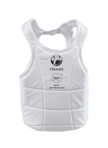 Tokaido Unisex-Erwachsene Schutzlatzhose für Herren Wkf M Karate-Schutz, weiß, M