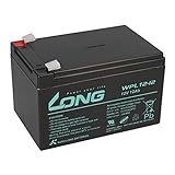 Kung Long 12V 12Ah WPL12-12, Bleiakku Batterie, geeignet für Sicherheitstechnik, Brandmeldeanlagen, ELA-Anlagen, USV, Telekommunikation, Notstromanlagen (12Ah)
