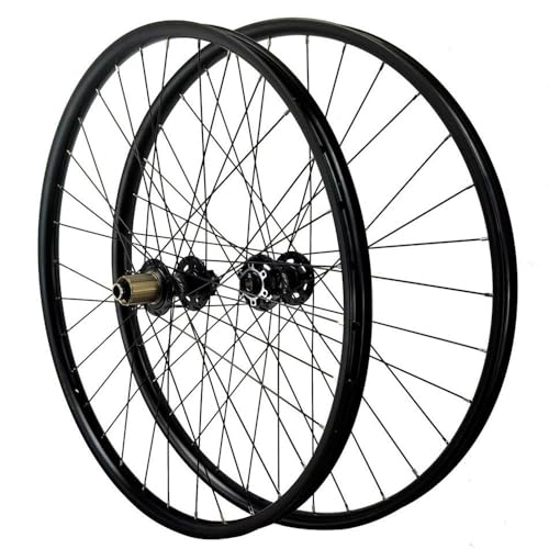 MTB 26 27.5 29 Zoll Laufradsatz Steckachse Mountainbike Räder Vorderradnabe 100mm 110mm Hinterradnabe 142mm 148mm Felgen Aluminium 8-12 Gang Kassette (Color : Front100 Rear142, Size : 27.5inch)