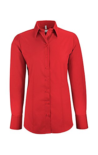 GREIFF Größe 36 Corporate Wear Basic Damen Bluse Langarm Regular Fit Rot Modell 6515