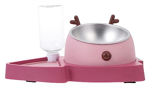 Automatischer Futternapf for Wasser (Color : Pink, Size : 31.5X20X17CM)