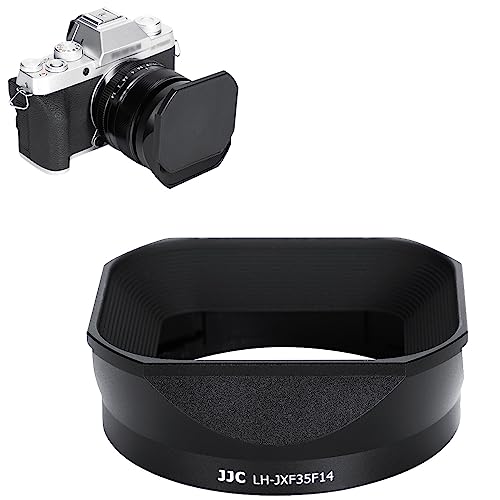 JJC Quadratische Metall-Gegenlichtblende mit Deckel für FUJIFILM XF 35 mm f/1.4 R Objektiv – 52 mm Filter kompatible Kamera-Gegenlichtblende