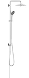 GROHE Vitalio Joy Shower System 260 - Duschsystem mit Umstellung (für die Wandmontage, 3 Strahlarten, Wechsel zwischen Hand- und Kopfbrause, Twistfree Brauseschlauch), chrom, 27357002