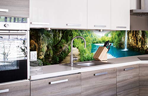 DIMEX LINE Küchenrückwand Folie selbstklebend ENTSPANNUNG IM Wald 260 x 60 cm | Klebefolie - Dekofolie - Spritzschutz für Küche | Premium QUALITÄT