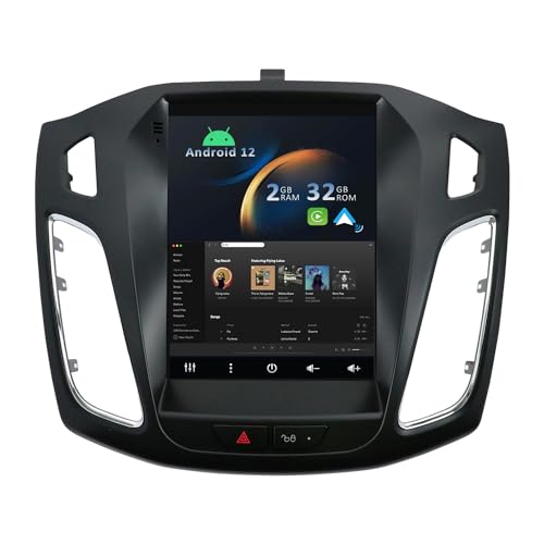 YUNTX Android 10 Autoradio Passt für Ford Focus (2010-2014) - [2G+32G] - KOSTENLOSE Rückenkamera & Canbus &Map - GPS 2 Din -Unterstützt DAB / Lenkradsteuerung / WiFi / Bluetooth 5.0 / Carplay / IPS