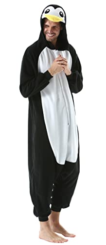 Unisex Pyjamas Jumpsuit Tierkostüm Pinguin Onesie Damen Herren Karneval Nachtwäsche