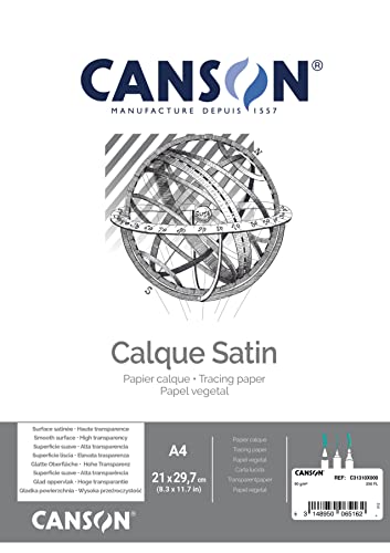 Canson 93932 Satiniertes Glanzpapier, A4, 90-95 g, 250 g