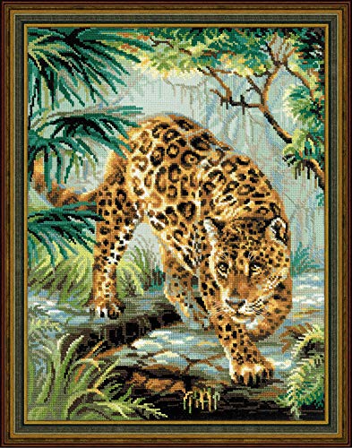 Riolis Besitzer des Dschungels Kreuzstichpackung, Baumwolle, Mehrfarbig, 30 x 40 x 0,1 cm