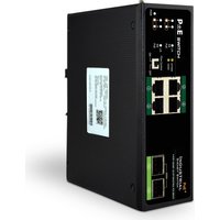 DIGITUS DN-651109 - Switch - unmanaged - 4 x 10/100/1000 (PoE+) + 2 x Gigabit SFP (Uplink) - an DIN-Schiene montierbar - PoE+ - DC power (DN-651109)