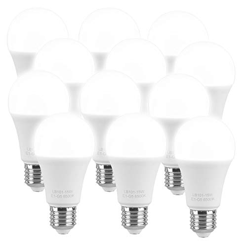 Luminea LED Lampe kaltweiß: LED-Lampe E27, 15 W, 1350 lm, A+, tagelichtweiß (6.500 K), 4er-Set (LED Birne E 27 kaltweiss)