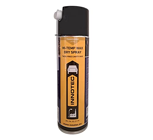 Innotec Hi-Temp Wax Spray Unterboden und Hohlraumschutz Fettspray Transparent - Next Level Konservierung für Automotive & Industrie - Keine Anhaftung von Schmutz und Staub - 500ml Spraydose