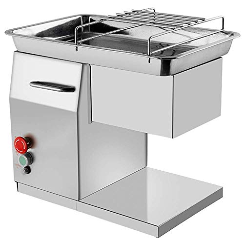 NEWTRY Allesschneider Kommerzieller Fleischschneider Scheiben Schneider Elektrische Schneidemaschine mit 2 Klingen für Restaurant (550W)