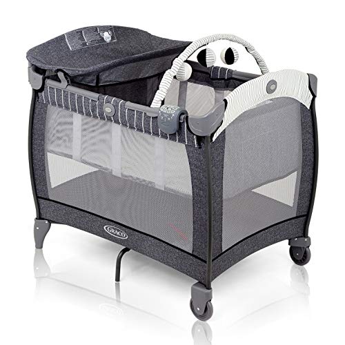 Graco Contour Electra Reisebett mit integriertem Wickeltisch, Musik und Vibration, Suits Me 9D899SMEEU 1 Stück (1er Pack)