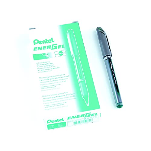 Pentel BL27-DX BL27 Energel Plus Liquid Gel-Roller, 0.35 mm, grün
