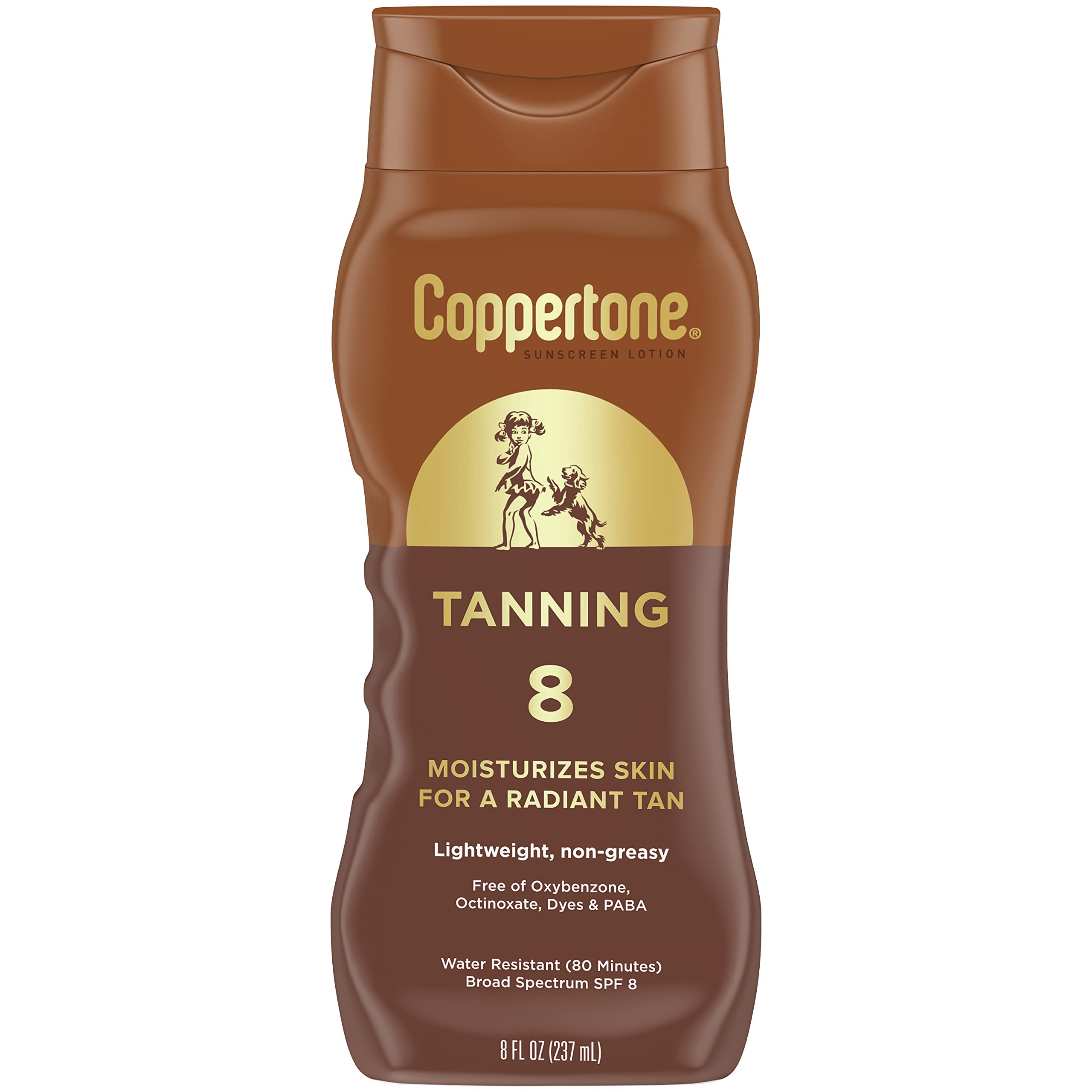 Coppertone Tanning Defend & Glow Sonnenschutzmittel mit Vitamin E Lotion LSF 8, 22 ml
