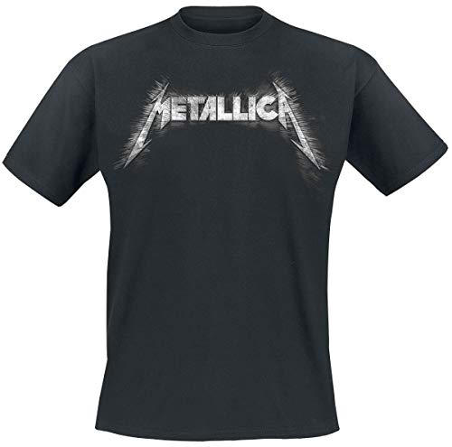 Metallica Herren Spiked_Men_bl_ts: S T-Shirt, Schwarz (Black Black), Small