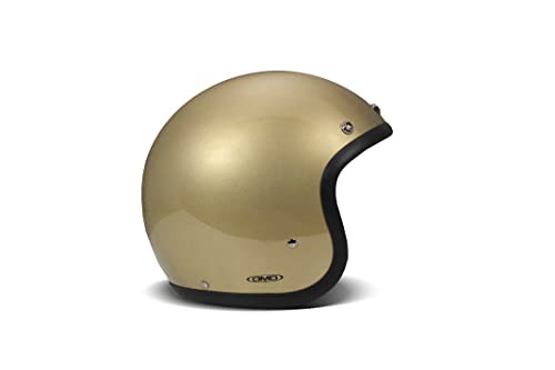 DMD Vintage Solid Gold Open Face Helm Jethelm Motorradhelm, M
