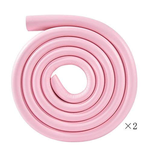 AnSafe Kantenschutz, U-Typ 2 M × 2 for Möbelkanten Gehschutz for Kinder Sicherer Ungiftiger Weicher Streifen (Color : Pink, Size : 2M+2M)