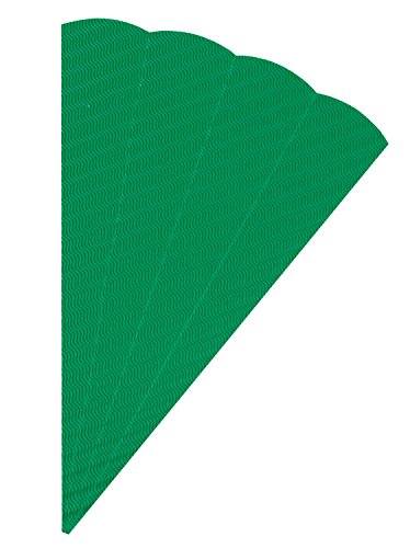 folia 92051 - Schultüten Rohlinge, aus 3D Wellpappe, grün, 5 Tüten, Höhe 68 cm, Durchmesser 20 cm - zur Erstellung einer individuellen selbst gebastelten Zuckertüte