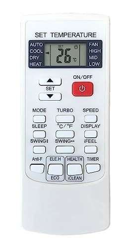 Wellclima Fernbedienung Klimaanlage YKR-H/102E, ersetzt auch YKR-H/103E kompatibel mit dem gleichen Modell AUX, Autif, Argo, Aukia, Digital Clima, Mundoklima, Sendo, Vortis, Zephir, Wins