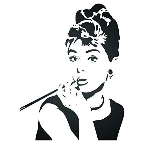 Audrey Hepburn Schablone, 33 x 43,2 cm (L) – Schauspielerin Star Breakfast at Tiffany's Schablonen für Malvorlage