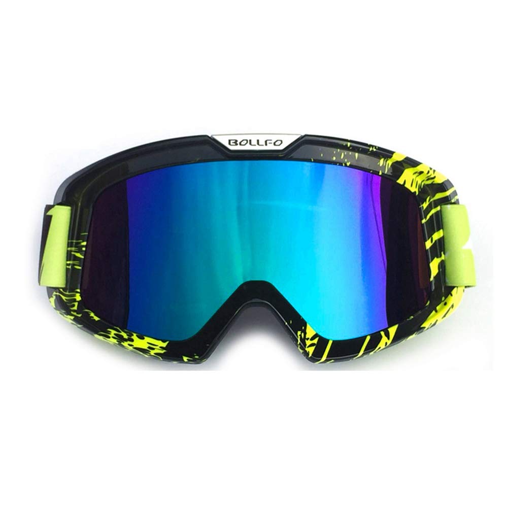 HONCENMAX Motorrad Brille Mit Abnehmbarer Gesichtsmask Helm Nebelfest Winddicht Reiten Sonnenbrille