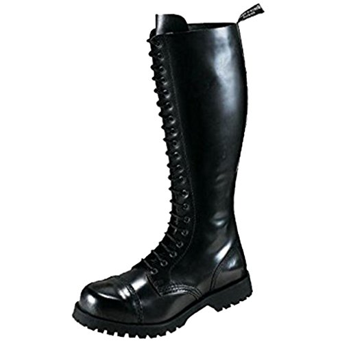 Boots & Braces - 20 Loch Stiefel Rangers Schwarz Größe 44 (UK10)