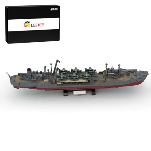 Spicyfy MOC Schlachtschiff Klemmbausteine 1/300 Transport Dock Militärschiff 1357 Stück Flugzeugträger Kriegsschiff Modell Spielzeug Set
