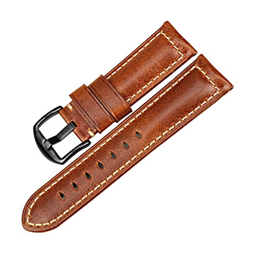 Uhren Zubehör Fashion Red Armband 20mm/22mm/24mm Uhrenarmband Leder Vintage-Uhrenarmband, 18mm