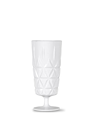 Sagaform Picknick Gläser 4er Set aus Acryl in der Farbe Weiß mit einem Volumen von 210ml, 6x14cm, 5018173