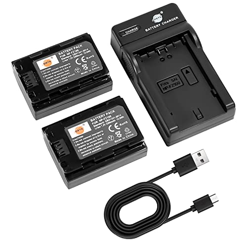 DSTE 2-Stücke Batterie Akku und USB Quick Ladegerät Compatible für Sony NP-FZ100 FZ100 A7R3 A7R III α7R III α7R3 Kameras als A7RM3