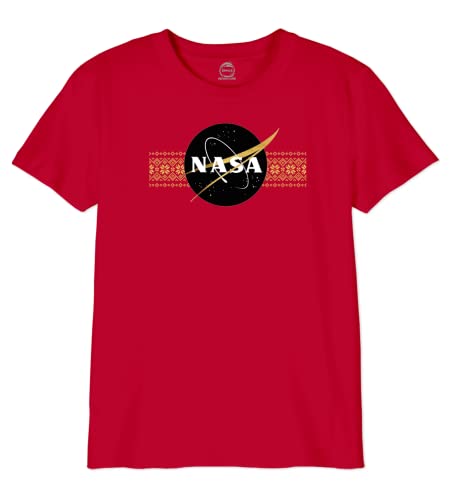 Nasa Unisex Kinder Ginasadts066 T-Shirt, Rouge, 10 Jahre
