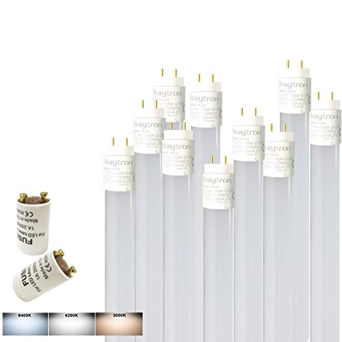 60cm LED Tube Röhre Leuchtstoffröhre Nanoröhre Röhrenlampe 9w 60cm 800 LumenG13 kaltweiss inkl. LED Starter 10er Packet