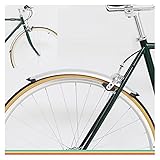 WENYOG Fahrrad Schutzblech 1 Set Silber Fahrrad Vorne Hintere Fendere Retro Fahrrad Mud Guard Wing Road Fahrrad Mordguard Fender Teile Schutzbleche Mountainbike (Color : Silver 1 Set)