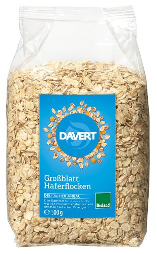 Davert Haferflocken Großblatt "So nah, so gut", 8er Pack (8 x 500 g) - Bio