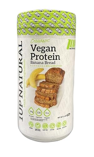 1Up Nutrition Organic Vegan Protein, Banana Bread - 900g
