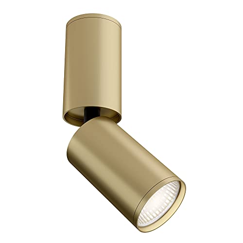 Moderner Strahler FOCUS S, Spot Light, Verstellbar 360 Grad, Gold, Basic Design, aus Aluminium, für 1xGU10 10W exkl. für Wohnzimmer, Küche, Schlafzimmer, Esszimmer, Büro