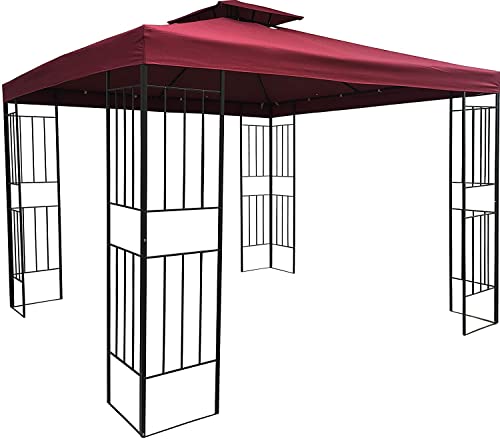 Pavillon Wasserdicht Borneo 3x3m inkl. Dach Festzelt Partyzelt (Bordeaux 07-16)