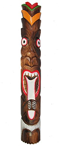 Interlifestyle Tiki Wandmaske in 100cm Länge Hawaii Maui Oahu Kaui Holzmaske