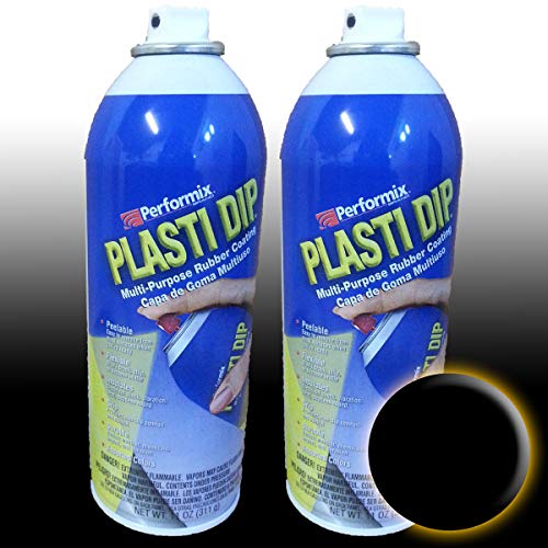 PlastiDip, Kautschukfarbe, 400 ml, Spray, 2 Stück, schwarz