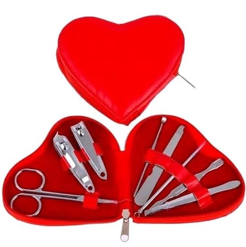 Love Zipper Red Box Nagelknipser Set Nagelwerkzeuge Kohlenstoffstahl 8 Stück/Set