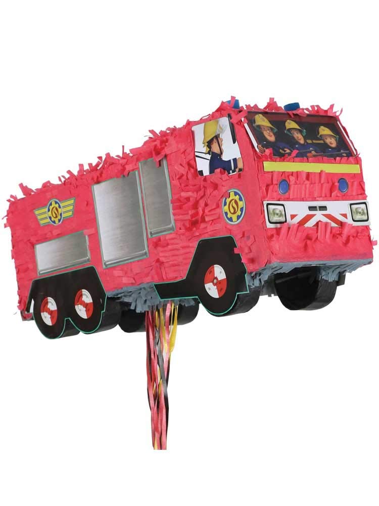 (BOX20) Pull Pinata - Fireman Sam Fire Engine