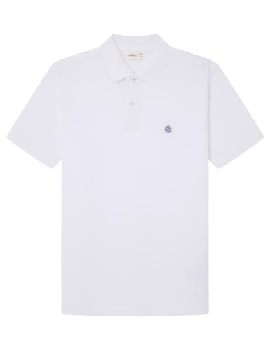 SPRINGFIELD Herren Basic piqué Polo Shirt Polohemd, White, L