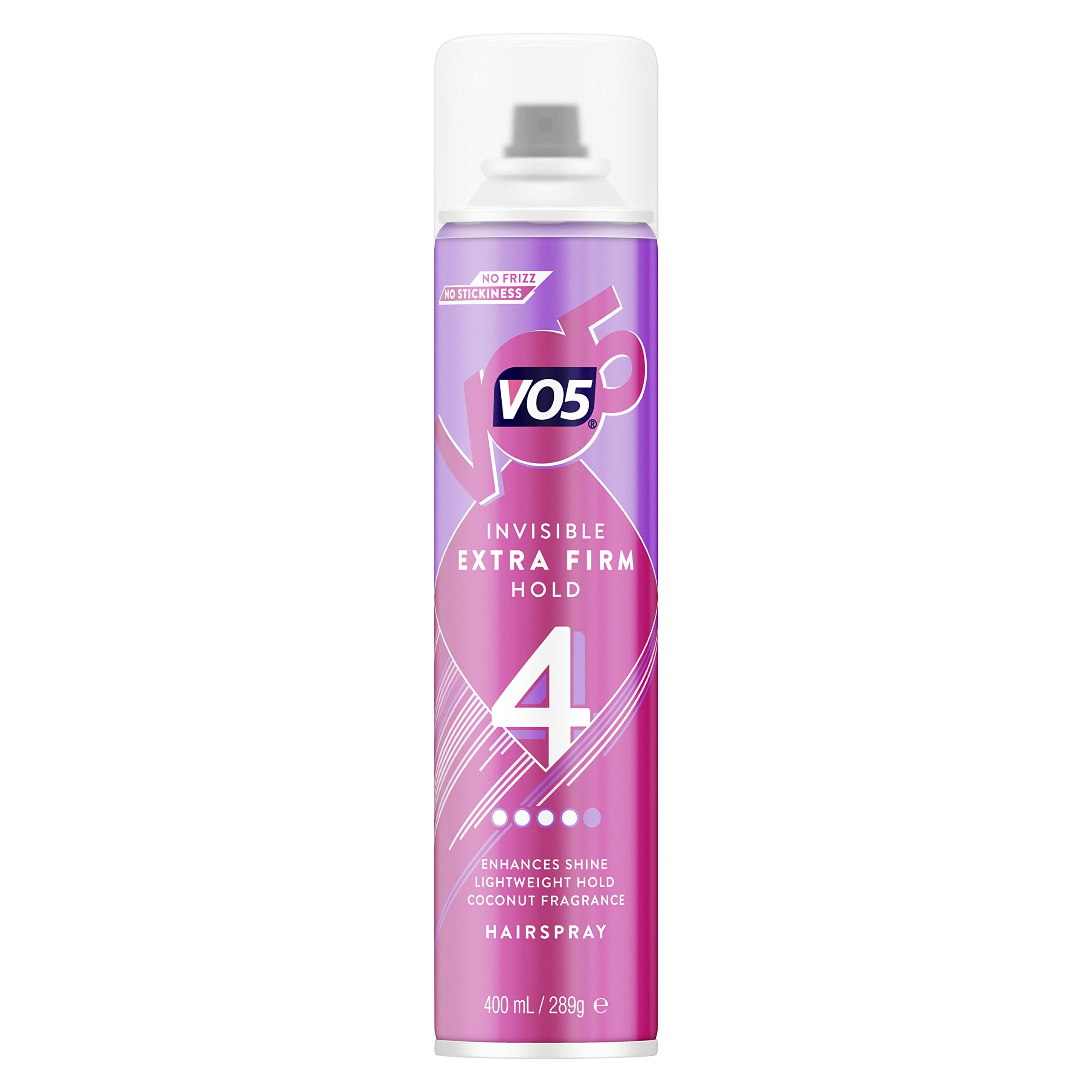 VO5 Extra Firm Hold 24h Feuchtigkeitsschutz Haarspray für leichten 4/5 Halt, 6 x 400 ml
