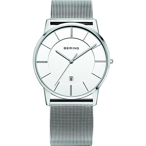 Bering Damen Analog Quarz Uhr mit Edelstahl Armband 13139-000