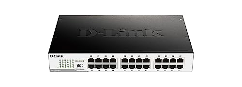 D-Link DGS-1024D Gigabit Ethernet Switch (24 Ports, 10/100/1000 Mbit/s, einfache Plug & Play-Installation, lüfterlos)
