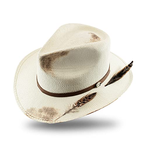 Kastori Strohhut Draco-S - Modische Hüte für Damen Herren Hats - beige (M)